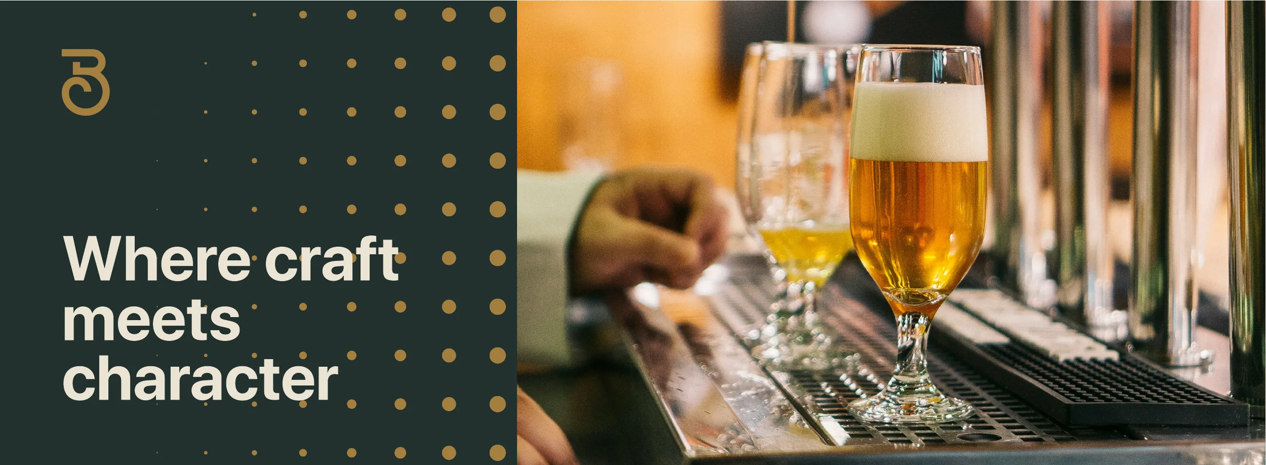 A Birdie Bar layout: Where craft meets character, beside beer being poured at the bar