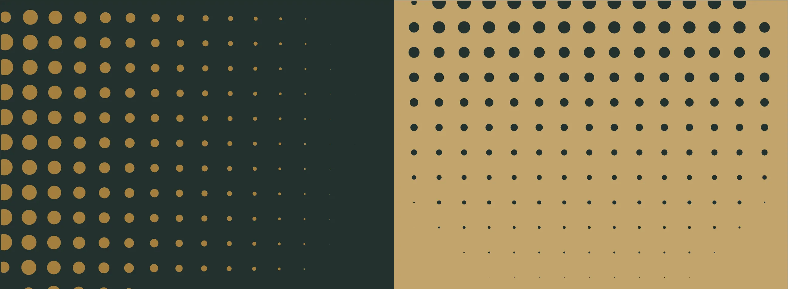 The golf-ball dot pattern in sand on green and green on sand