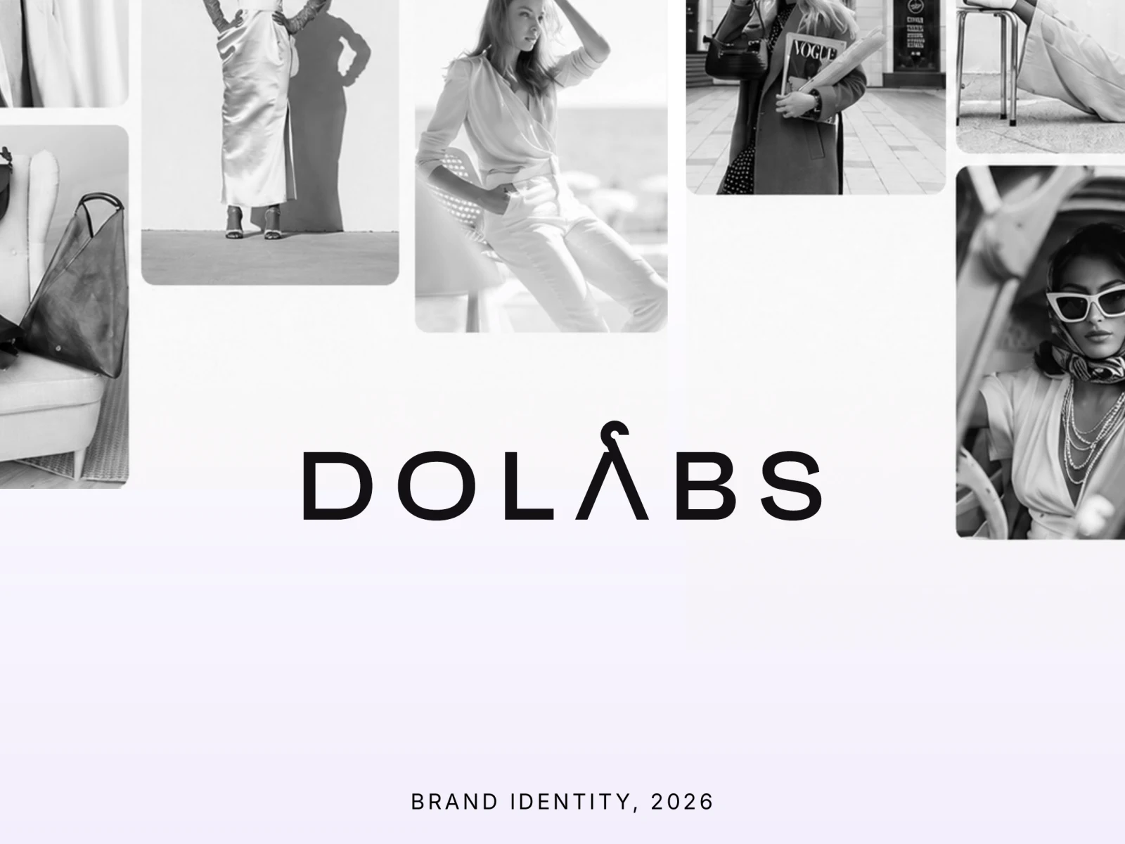 The Dolabs wordmark among black and white fashion photographs